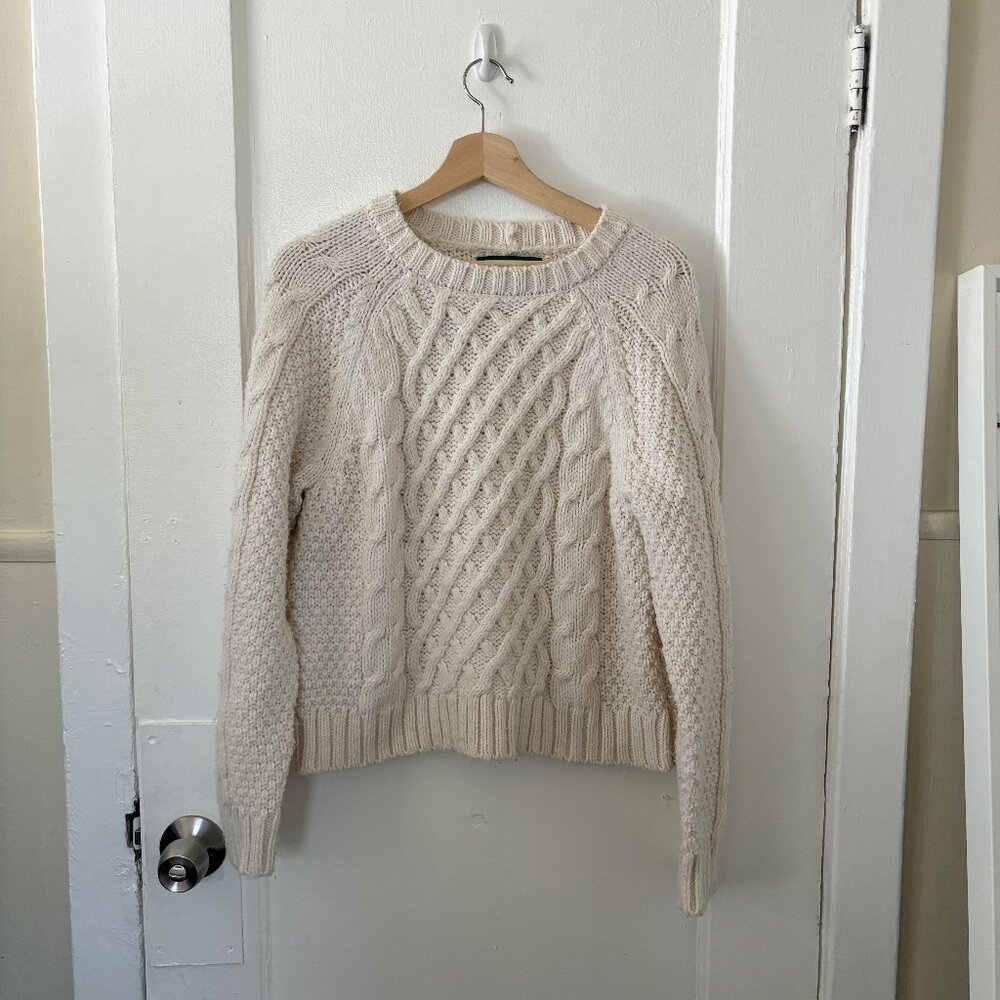 American Eagle | Cream Cable Knit Sweater